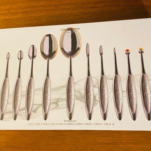 Artis Elite Collection: Smoke Finish 10 Brush Set Mirror Finish